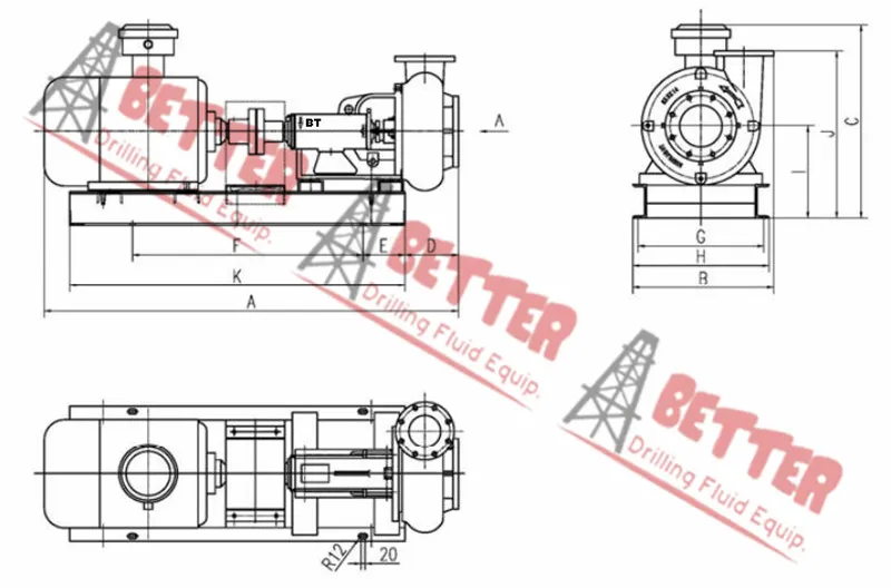Better Mcm 250 Style Centrifugal Pump 6X8X14 3