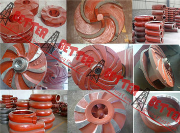 Woman Centrifugal Slurry Pump Replacment Spare Parts Impeller Cover Plate Frame Plate High Chrome A05 Polyurethane